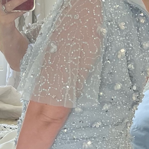 Adrianna Papell brand new sequin flutter-sleeve dress - Picture 2 of 8